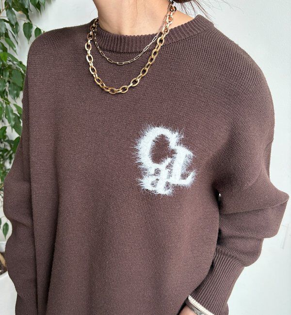  「【新色追加/WEB限定】フェザーロゴニット」|ニット・セーター|