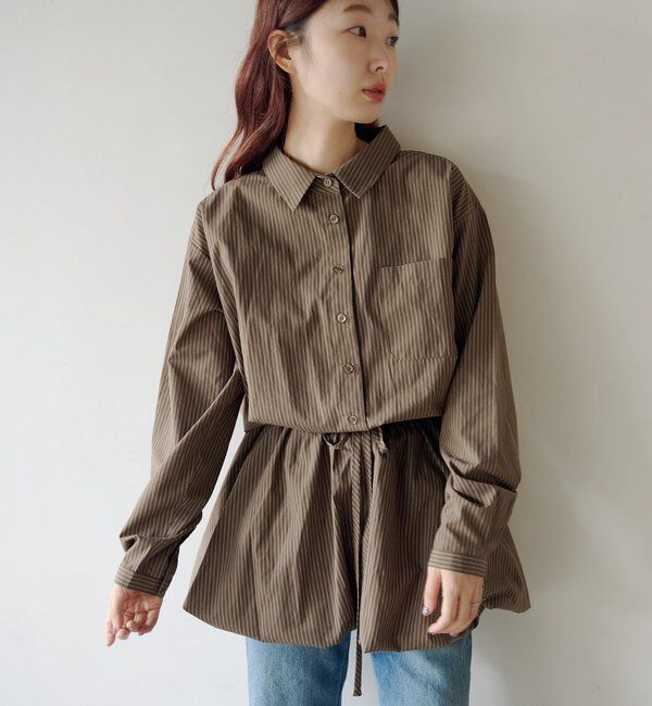  「バルーンシャツワンピース」|ワンピース|