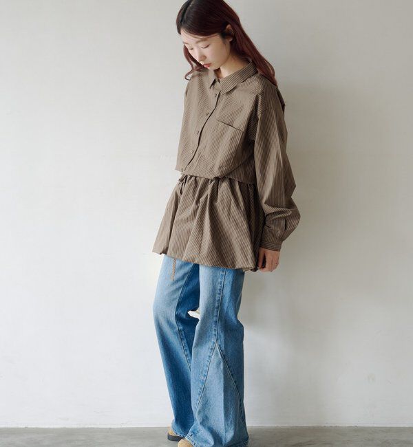  「バルーンシャツワンピース」|ワンピース|