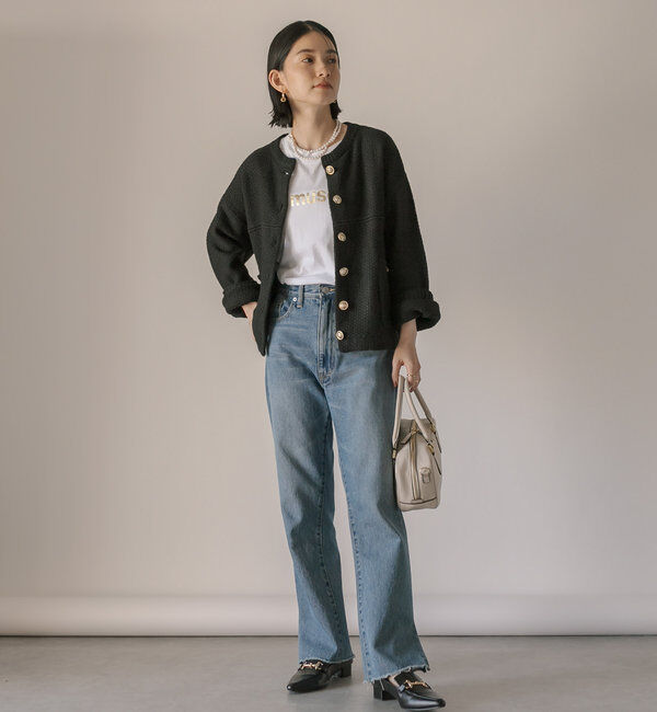  「【全骨格美脚見え！】slit DENIM」|デニム|