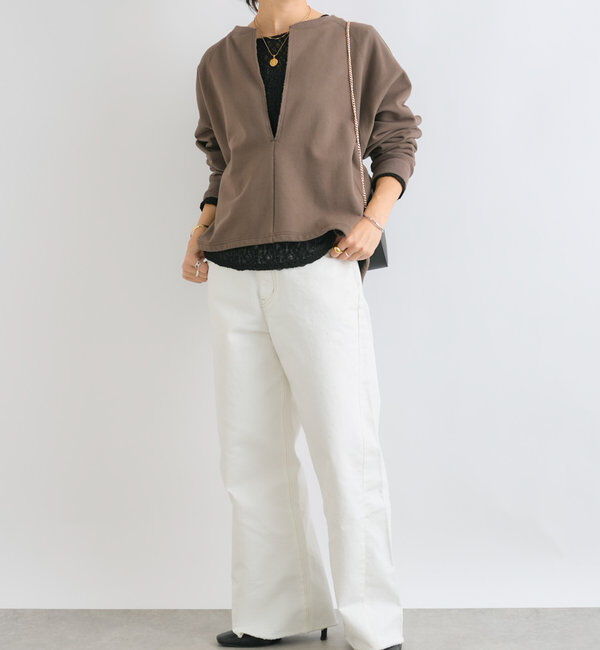  「【大人が着やすい】キーネックオーバースウェット」|Tシャツ・カットソー|