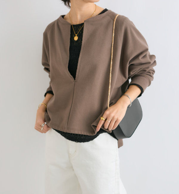 「【大人が着やすい】キーネックオーバースウェット」|Tシャツ・カットソー|