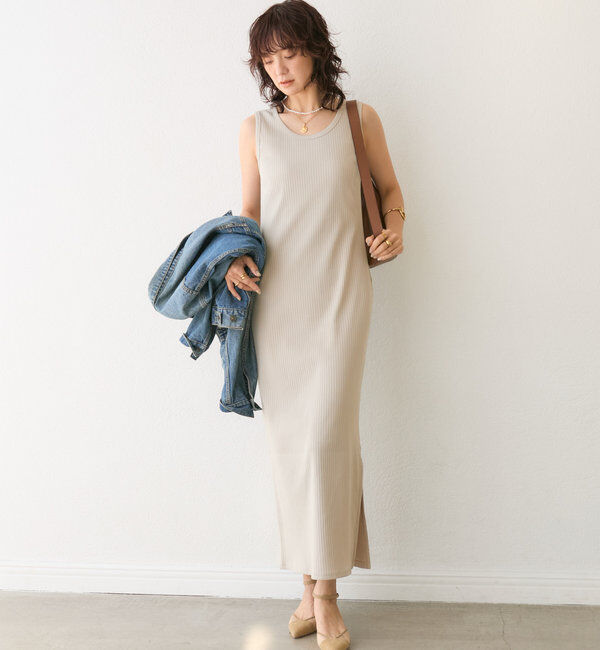  「【マイナス3kg/レビュー高評価☆】2WAYリブタンクワンピース」|ワンピース|