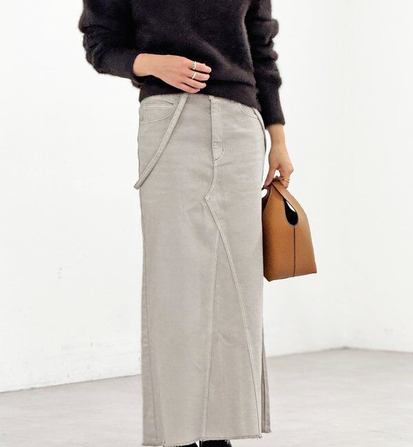  「【MONN.:.(モン)】LOOSE DENIM SKIRT」|スカート|