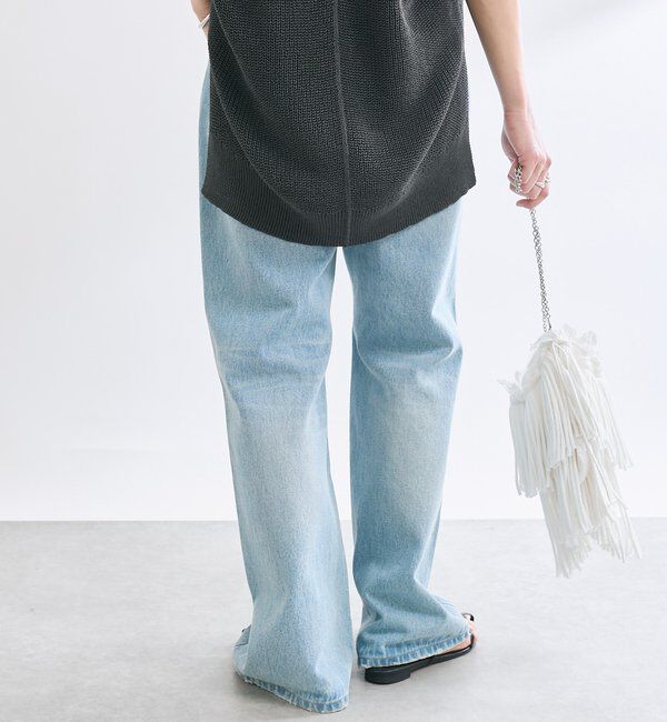  「【MONN.:.(モン)】セミフレアリペアデニム」|デニム|