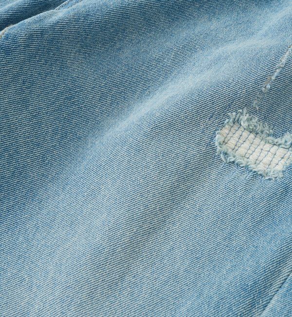  「【MONN.:.(モン)】セミフレアリペアデニム」|デニム|