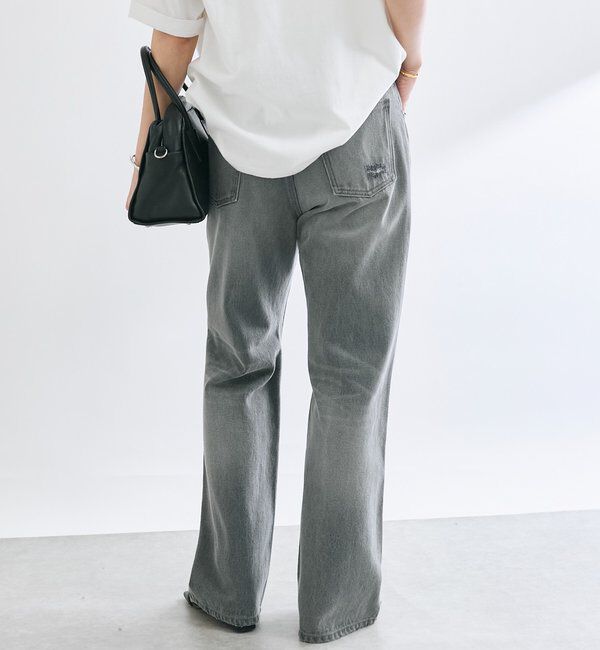  「【MONN.:.(モン)】セミフレアリペアデニム」|デニム|