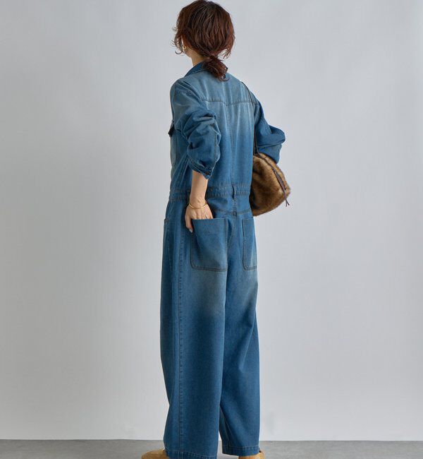  「【一枚で決まる】デニムジャンプスーツ」|ワンピース|