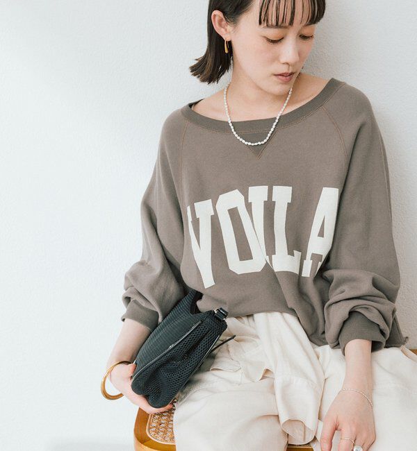  「【Yossshiiii企画】ワイドロゴカットオフスエット」|Tシャツ・カットソー|モカ