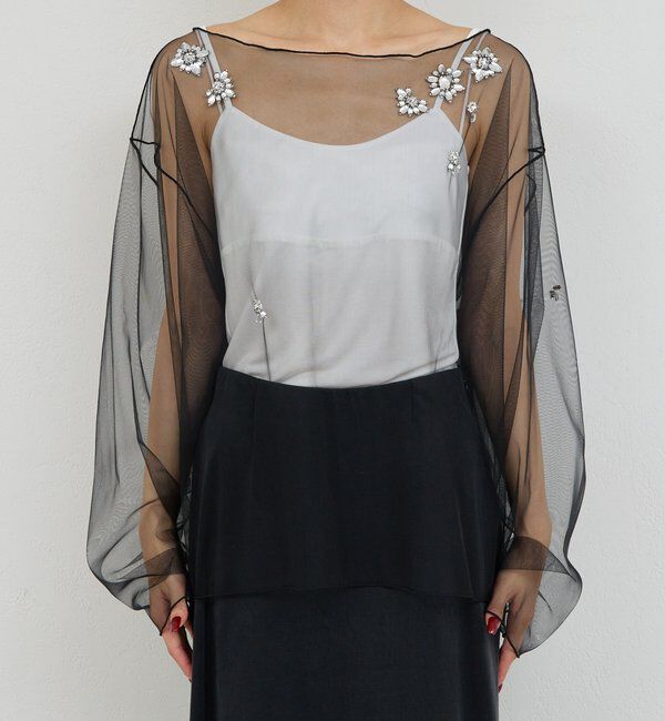  「【25th記念アイテム】ビジューチュールプルオーバー」|シャツ・ブラウス|