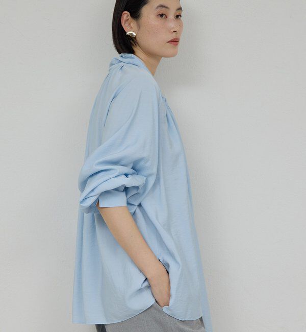  「【上品&times;華やか】【2way】ギャザーボウタイブラウス」|シャツ・ブラウス|