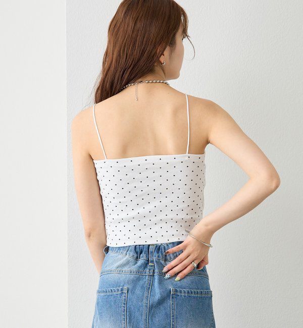  「【万能インナー/嬉しい7色展開】パット付きショートキャミソール2」|キャミソール|