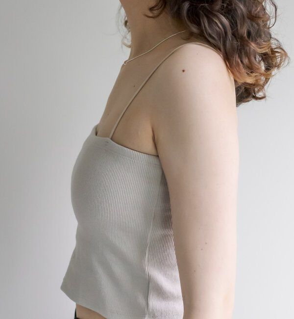  「【万能インナー/嬉しい7色展開】パット付きショートキャミソール2」|キャミソール|