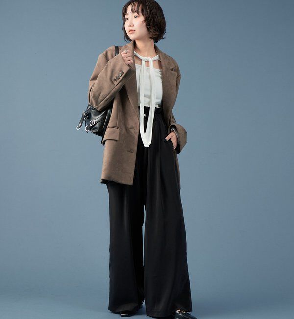  「フェイクスウェードジャケット」|テーラードジャケット|