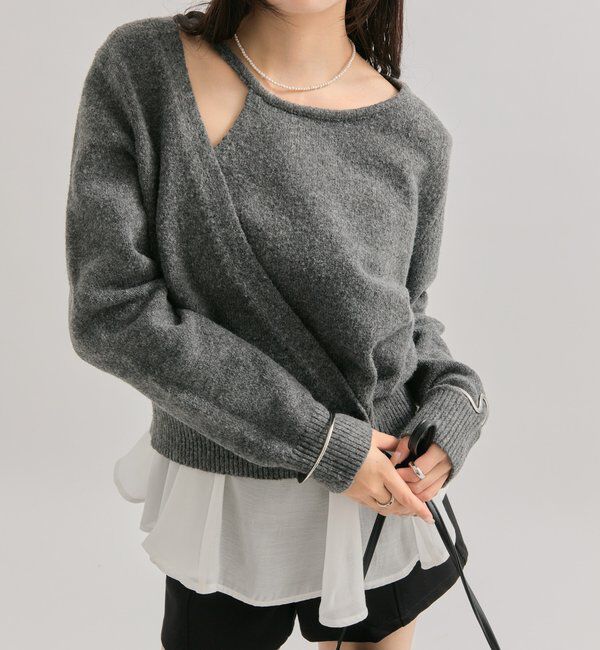  「ペプラムドッキングニット」|ニット・セーター|