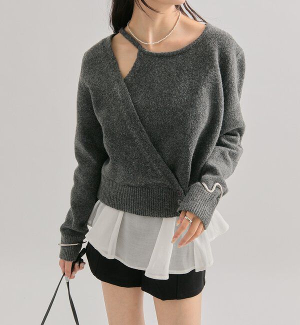  「ペプラムドッキングニット」|ニット・セーター|