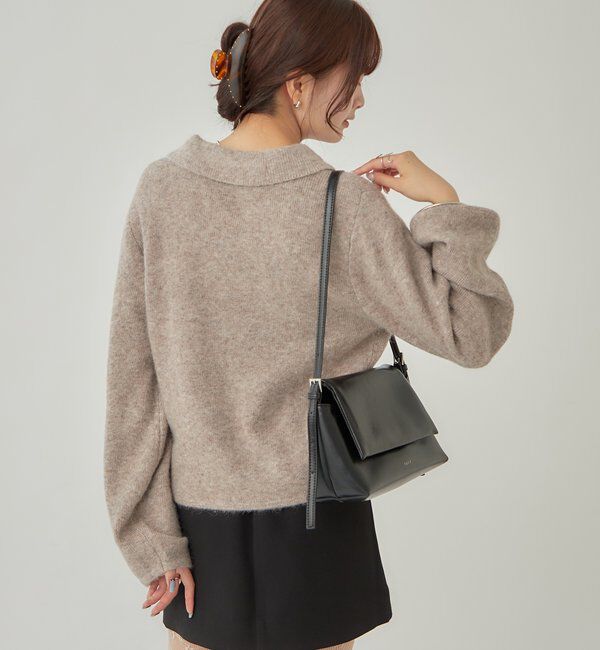  「襟付きロングスリーブニット」|ニット・セーター|