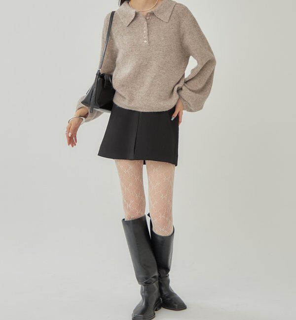  「襟付きロングスリーブニット」|ニット・セーター|