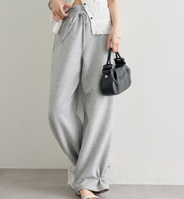  「裾ドロストスウェットパンツ」|チノ|