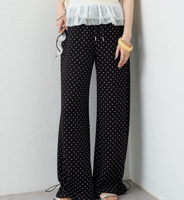  「裾ドロストスウェットパンツ」|チノ|ブラックその他2