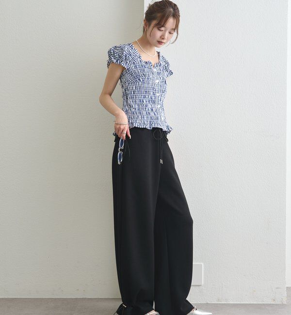  「裾ドロストスウェットパンツ」|チノ|