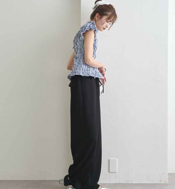  「裾ドロストスウェットパンツ」|チノ|