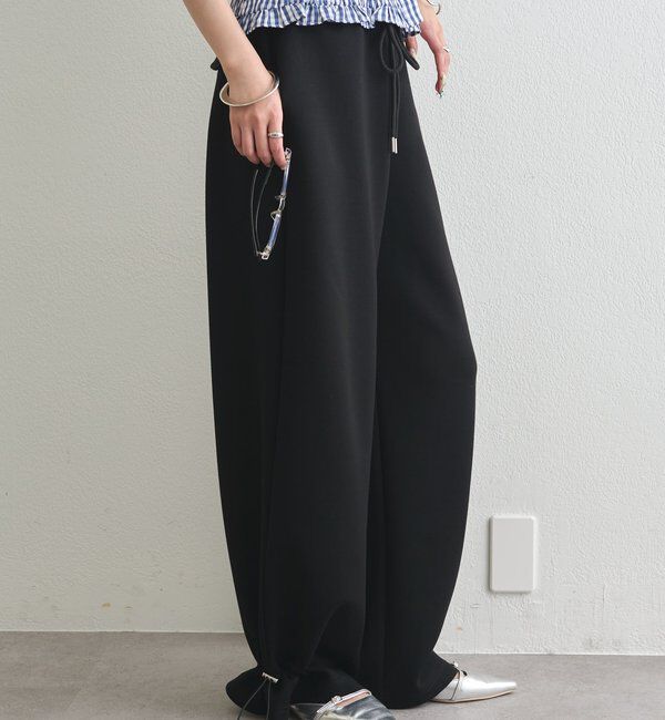  「裾ドロストスウェットパンツ」|チノ|