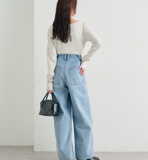  「レースドッキングオフショルロンT」|Tシャツ・カットソー|