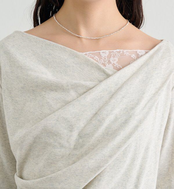  「レースドッキングオフショルロンT」|Tシャツ・カットソー|