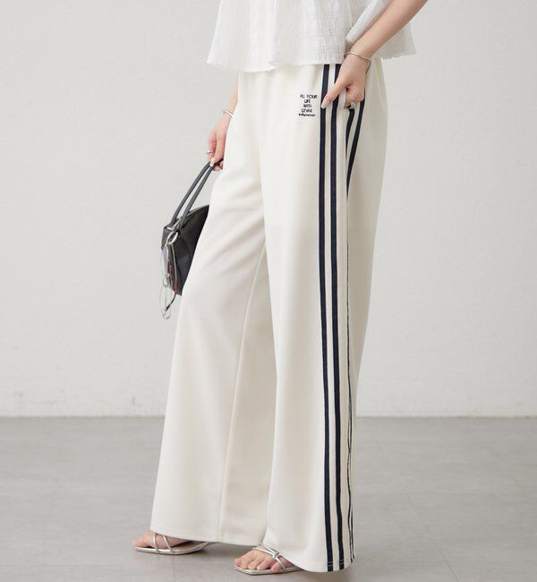  「ロゴ刺繍イージーパンツ」|チノ|