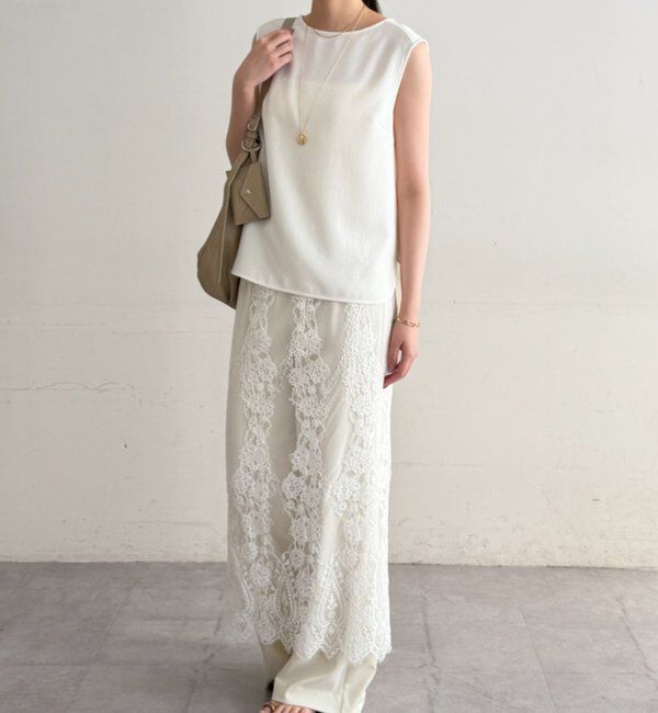  「ダブルジョーゼットノースリブラウス」|シャツ・ブラウス|