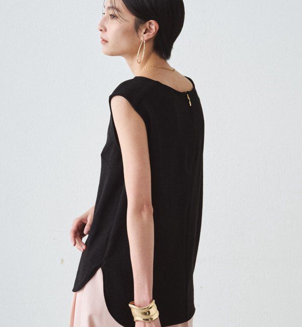  「ダブルジョーゼットノースリブラウス」|シャツ・ブラウス|