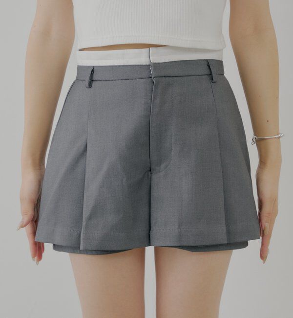  「ボックスプリーツレイヤードスカパン」|スカート|