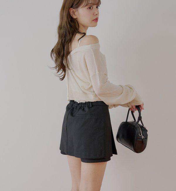  「ボックスプリーツレイヤードスカパン」|スカート|