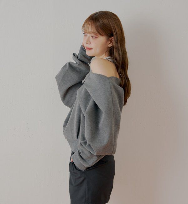  「ワンショル肩レーストップス」|Tシャツ・カットソー|