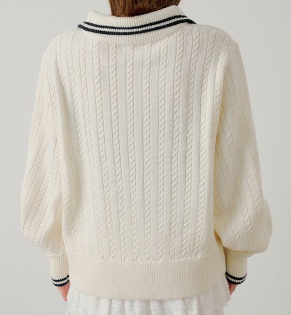  「【セットアップ対応】ダブルジップルーズニット」|ニット・セーター|