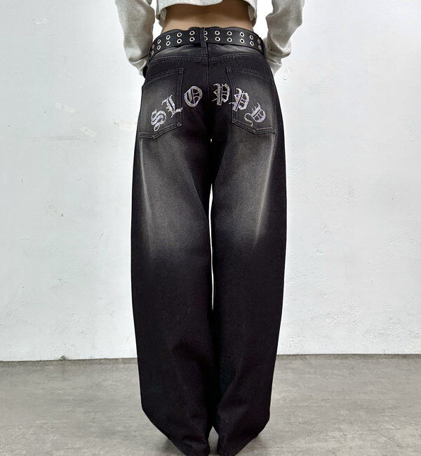  「【SLOPPY/スロッピー】ラインストーンローライズデニム」|デニム|