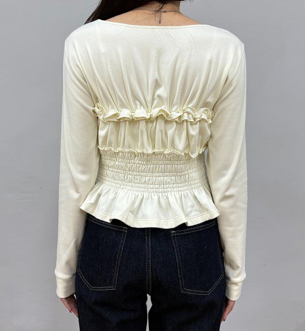  「【体感＋4℃】ベアシャーリング裏起毛トップス」|Tシャツ・カットソー|