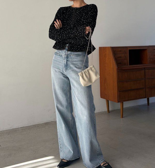  「【即完アイテム再入荷！】ドットシャーリングブラウス」|シャツ・ブラウス|