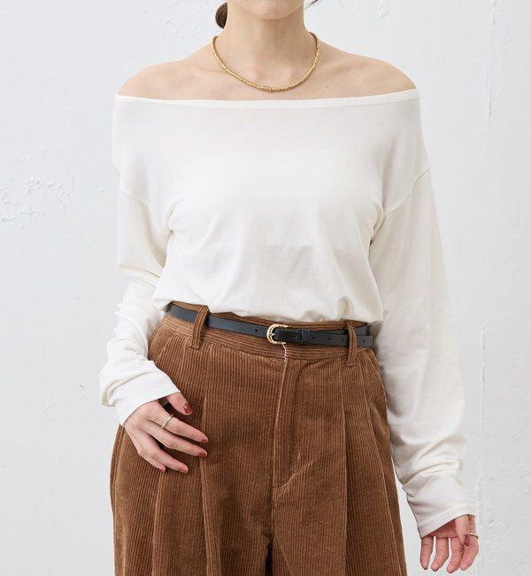  「ベーシックオフショルカットソー」|Tシャツ・カットソー|