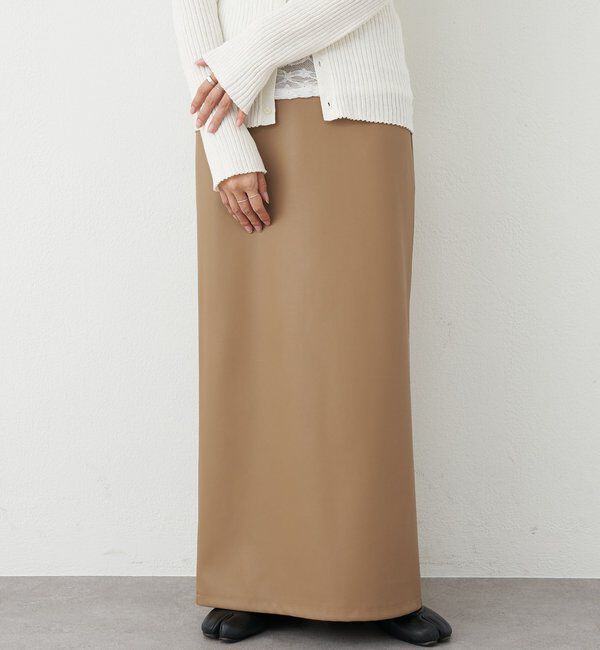  「レザーマキシスカート」|スカート|