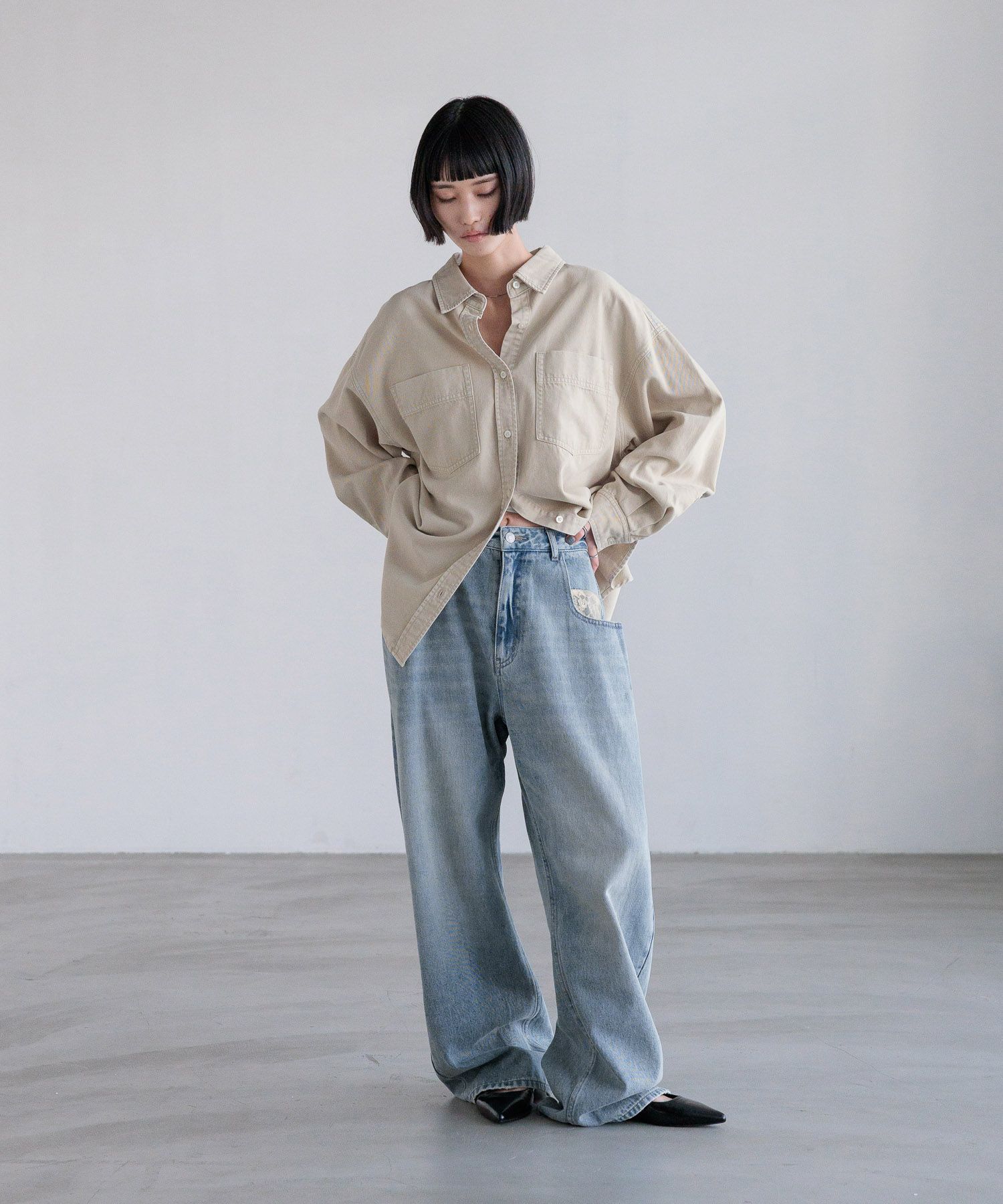 LOWRYS FARM「アソートデニムＢＩＧシャツ」|シャツ・ブラウス|