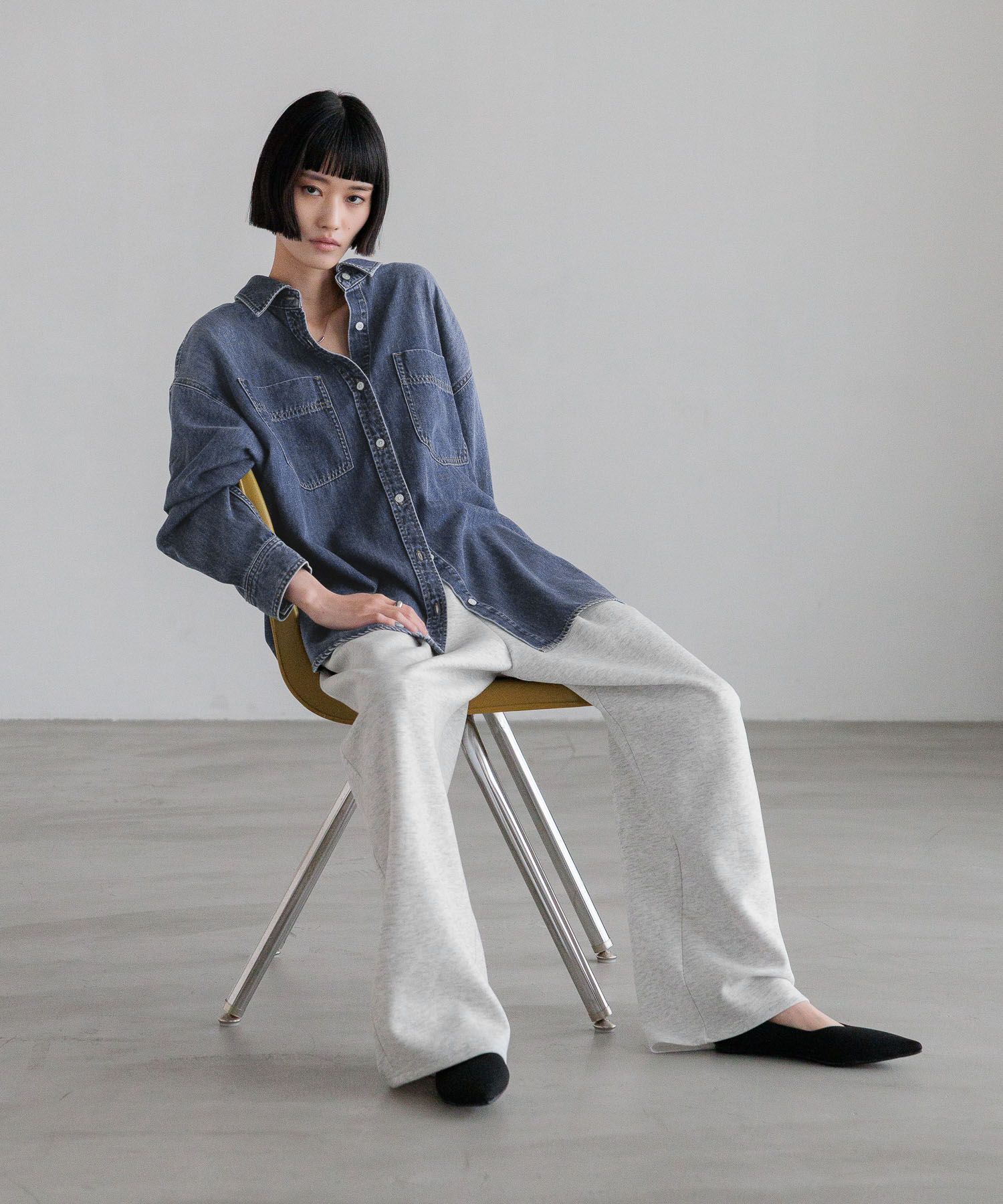 LOWRYS FARM「アソートデニムＢＩＧシャツ」|シャツ・ブラウス|