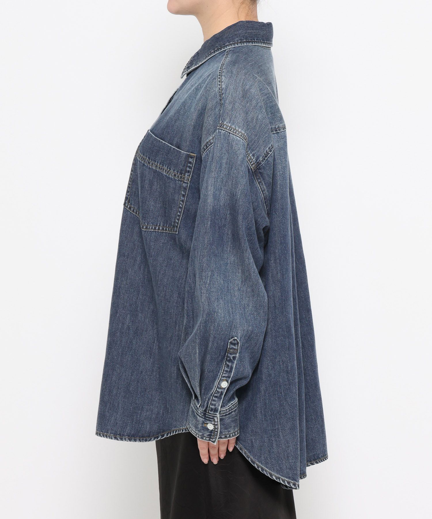 LOWRYS FARM「アソートデニムＢＩＧシャツ」|シャツ・ブラウス|