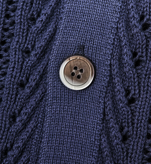 ABAHOUSE「【透かし編み】グラデーション シアー カーディガン」|カーディガン|