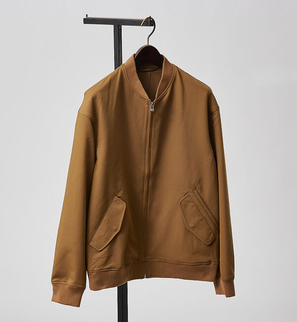 ABAHOUSE「シックシャンブレー リブブルゾン / MA-1」|ブルゾン・スタジャン|キャメル