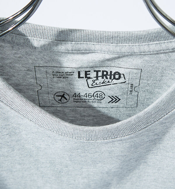 ABAHOUSE「バックプリント グラフィック 半袖Tシャツ/オーバーサイズ/LE TRIO AB」|Tシャツ・カットソー|