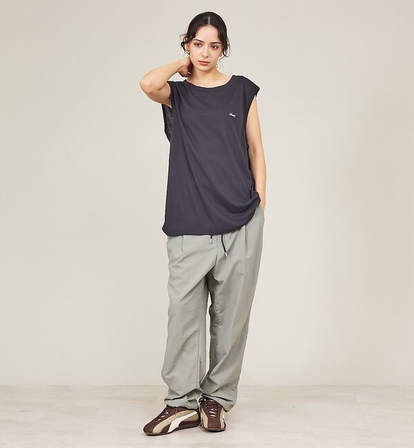 ABAHOUSE「【NANGA/ナンガ】DRY MIX TANK TOP /ロゴプリント 吸汗速乾」|キャミソール|