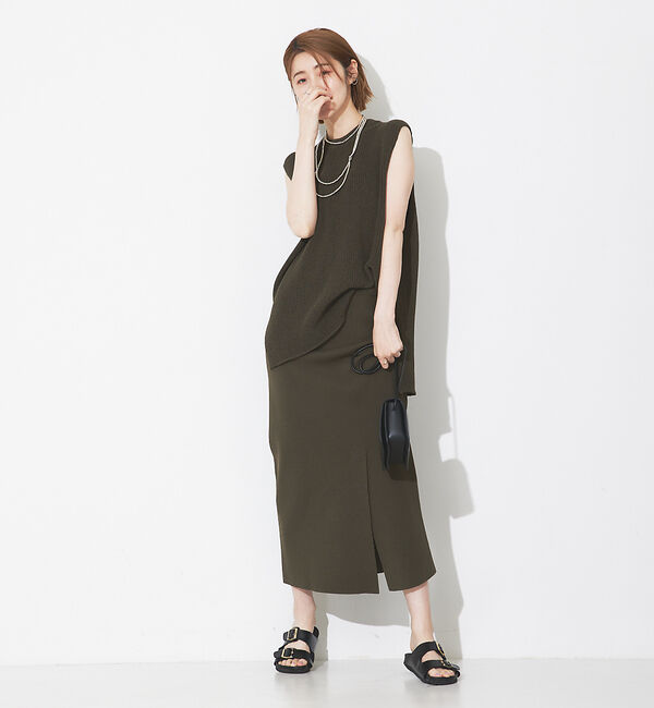 Rouge vif「【セットアップ対応】麻混ニットタイトスカート」|スカート|