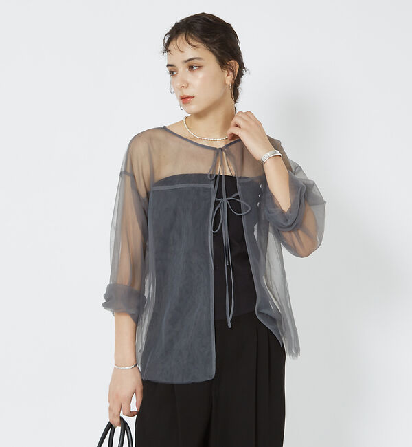 Rouge vif「2WAYチュールシアーブラウス」|シャツ・ブラウス|